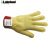 雷克兰22-1601芳纶PVC点塑手套防割防滑工业级5级防切割手套 黄色 M码 
