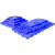 垫仓板防潮板塑料垫板 平板网格加厚超市地下室台堆高宠物托盘 5#小地板蓝色方孔 1000*800*40