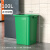 商用无盖垃圾桶大容量2023厨房超大方形户外40大号垃圾箱 100L绿色正方形桶(+垃圾袋)