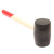 木柄黑色无弹力橡胶锤橡皮锤 皮榔头 地板大理石瓷砖安装锤 无弹力黑皮锤0.5磅(250g)