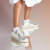 其乐（Clarks）女鞋银色皮质休闲鞋低帮系带 轻质支撑防滑透气春夏新款26176310 Silver Lear 7=37.5