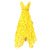 MODX香港潮牌沙滩裙女夏季新款雪纺三亚拍照穿搭长裙子波西米亚海边度 黄色 有内衬(米白抹胸 M