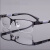 瑞恒柏定制适用于电焊眼镜焊工专用眼镜男防蓝光辐射半框平光镜 炫酷黑色无度数眼镜防蓝光+ 镜