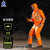 安大叔D763/C890反光雨衣裤套装3M视觉丽材料髙警示PVC防水涂层布 荧光橙 M