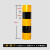 普力捷 红白反光膜黑黄立柱警示桩电线杆反光贴交通安全电力防撞反光条 50cm三黄二黑整卷50米