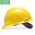 免费印字 msa梅思安V-Gard国标安全帽工地男施工领导建筑工程加厚头盔定制LOGO 黄色 标准型PE（一指键）