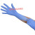 精选好货》定制化学实验一次性手套乳胶手套化学实验室pvc专用硅胶皮薄款橡胶工业纹绣 蓝紫色橡胶超高弹(100只盒装) M