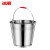 冰禹 BYlj-119 不锈钢提水桶 加厚手提清洁洗车桶 带磁 28cm