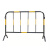 铿铿（KENGKENG）黑黄铁马护栏隔离栏工地施工围挡镀锌道路警示板活动防撞临时栏杆 1米*1.5米黑黄（普通款）