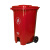 工者户外垃圾桶 环卫分类塑料垃圾桶 红色240L加厚+中间脚踏定制GZ-22