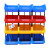 货架斜口分类零件盒组合式物料盒元件盒塑料盒螺丝盒工具箱收纳盒 F2号黄【250*220*120】