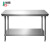 柏钢 201不锈钢工作台双层操作台定制商用打荷台桌子包装台150*50*80cm