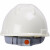 百舸 安全帽ABS材质防砸抗冲击透气工地安全帽 建筑工程施工帽 领导监理 V型透气款 白色