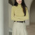 祎品丨23年秋冬丨长袖高领女士打底衫修身纯色保暖 浅黄色 均码（建议85~140斤）