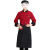 比鹤迖 BHD-2973 餐厅食堂厨房工作服/工装 长袖[红色]XL 1件