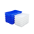 和一可塑 加厚塑料方盘 长方形塑胶龙虾海鲜盘白色盆 浅盆矮箱周转养殖盘 P4蓝370*245*65