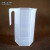 安赛瑞 方形刻度量杯（5个装）实验室带柄烧杯方型量杯透明液体量杯 1500ml 600706