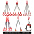 起重吊链吊车吊具猛钢铁链条吊环吊钩挂钩子吊索具行车吊装工具 3吨0.5米 双腿