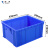 添亦 塑料周转箱工具零件盒储物收纳整理箱 蓝色450*340*210  