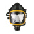 防毒面具喷漆专用全面罩生化化工气体口罩放毒防护面具油漆防护服 黄边柱形面具主体一个