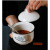 踏光厨房猪油罐陶瓷调味罐 高温辣椒油瓶简单欧风格 盐罐糖罐勺子 4英寸200ml
