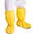LISM防滑鞋套防靴套危化品防护学品 碱化液体PVC耐酸防水防化车间 黄色(1双) 均码