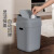 鲁识垃圾桶无盖办公室家用卫生间厕所厨房分类塑料大容量垃圾桶10L卡其色