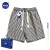 NASA LIKE官方潮流美式复古条纹短裤男女夏季潮流休闲简约运动抽绳五分裤子 NASA联名-哑光黑 M（推荐120-145斤）