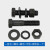 JGGYK 8.8级黑色外六角螺丝螺母组合碳钢螺栓  10/套价 半牙M16×140（10套）