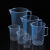 烧杯量杯50ml-5000ml毫升量杯加厚材质量筒塑料带刻度容量瓶 3000ML (1只)