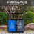 户外不锈钢分类大号垃圾桶垃圾箱公园景区环卫厂家定制商用果皮箱 镀锌板彩色两分类