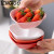 TENGTOO 心形碗北欧陶瓷情侣创意个性双皮奶蒸蛋水果沙拉甜品桃心型家用 哑光心形碗-粉色