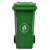 鲁识 LS-ls22 户外垃圾桶新国标带盖大号物业环卫分类垃圾箱 120L绿色-厨余垃圾