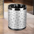 急 垃圾桶创意圾简约现代办公厨房卫生间厕所酒店 10L银圈-简约线条-银