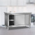 幸蕴 不锈钢工作台操作台面桌子带拉门商用专用烘焙台储物台加厚120*80*80cm单通