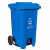 兰诗（LAUTEE）LJT2214 新国标大号脚踏分类垃圾桶物业环卫大垃圾桶 120L蓝色可回收物