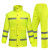 江波（JIANGBO） 安全反光分体雨衣套装 路政骑行雨衣  配肩灯和指挥手套 荧光黄YGH01 M-165 