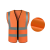 三茂反光安全背心定制logo建筑工地施工反光衣 针织布无口袋橘红色