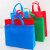 海斯迪克 无纺布手提袋 广告印刷购物袋包装袋环保袋 绿色35*41*12 立体竖款（100个）HKCX-311