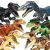 中国侏罗纪恐龙积木拼装儿童智力玩具男孩霸王龙模型男童 烈焰翼龙