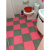 浴室防滑垫家用洗澡脚垫卫生间厨房地垫拼接厕所镂空隔水垫子防摔 红色 30*30CM