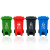 益美得 塑料脚踏分类垃圾桶脚踩大号垃圾箱果皮桶带盖 100L灰色（其他垃圾）