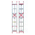 定制适用铝合金伸缩梯梯子升降工程梯定制特厚6米收缩阁楼7 8 10 红色防滑带一套
