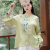 欧迪鸟（ODYBIRD）新中式长袖女士衬衫宽松2023夏季新款中国风刺绣复古立领唐装上衣 白色 S