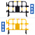 黄色塑料铁马护栏水马围挡隔离栏防护临时移动围栏施工工地安全交 全新料红色1300*850 5公斤