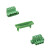 万特弗 免焊接线PCB端子 2EDGRKP穿墙连接器排公母座对插拔铜接头端子 绿色1套 2P(插头+框架+座子)