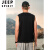 吉普（JEEP） 品牌230g重磅纯棉背心男夏季外穿纯色宽肩无袖体恤健身运动坎肩 白色 M (推荐120-135斤)