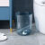 定制垃圾桶客厅亚克力PET透明厕所厨房创意大容量办公室卧室纸篓 16L灰蓝色 无压框(一个)