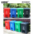 安赛瑞 分类脚踏垃圾桶 新国标加厚塑料垃圾箱 户外大号工业商用环卫 灰色68L 700064