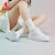 乔丹QIAODAN女鞋板鞋夏季新款低帮网面透气运动休闲女子白鞋 乔丹白轻透绿 38